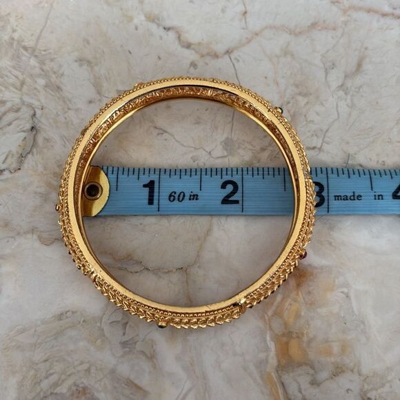 Set of 2 Matching Gold Plated Fancy Indian Bangles - Picture 7 of 8